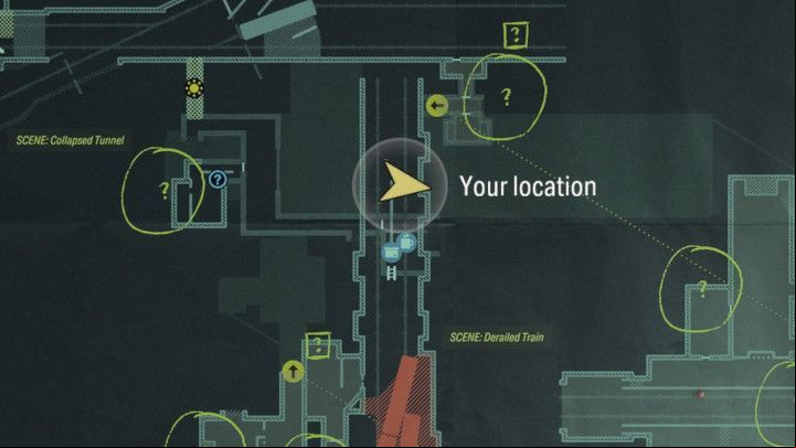 After you reach the save room in the central part of the map, climb up the ladder into the tunnel, then retreat to the area covered with wooden planks - Alan Wake 2: All Words of Power - Alan - Initiation - Alan Wake - Alan Wake 2 Guide