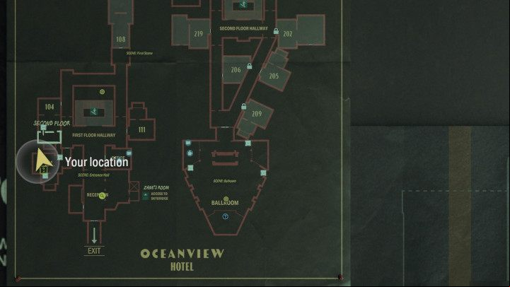 This collectible is in room 101 on the ground floor of Oceanview Hotel - Alan Wake 2: All Writers Journey - Initiation - Alan Wake - Alan Wake 2 Guide