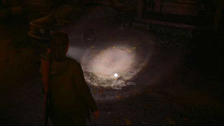 The Manuscript Page will appear on the ground on the main street of Bright Falls, next to the Elderwood Palace Lodge and Saga's parked car - Alan Wake 2: All Manuscript Pages - Saga - Return - Saga Anderson - Alan Wake 2 Guide