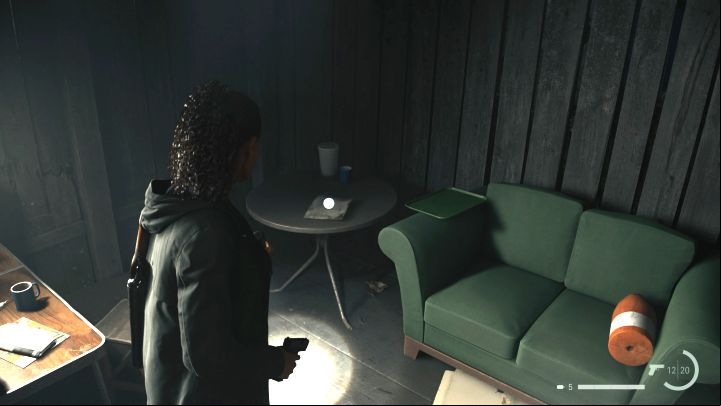 The Manuscript Page is located in the break room located north of the gift shop at Coffee World in Watery - Alan Wake 2: All Manuscript Pages - Saga - Return - Saga Anderson - Alan Wake 2 Guide
