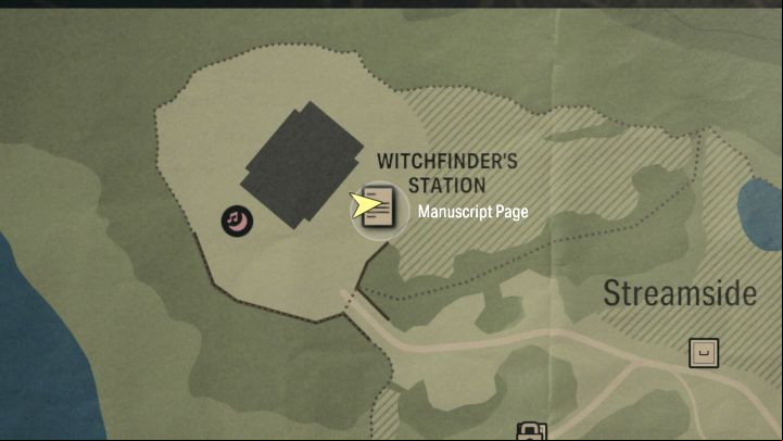 The page is on a table near Witchfinder's Station in north-western part of Cauldron Lake - Alan Wake 2: All Manuscript Pages - Saga - Return - Saga Anderson - Alan Wake 2 Guide