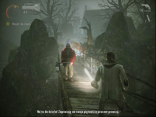 After a short cut-scene youll find yourself back next to the cabin at the lake - Alan Wake: DLC 2 The Writer Part 3 - walkthrough - Walkthrough - Alan Wake Game Guide & Walkthrough