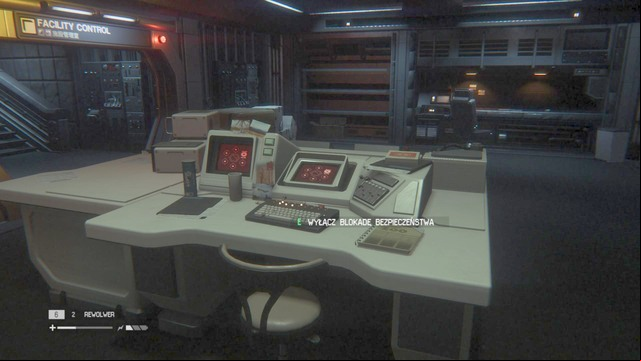Walk up to the desk and use the terminal to disable the safety lock - Reach Seegson Comms - Walkthrough - Alien: Isolation - Game Guide and Walkthrough