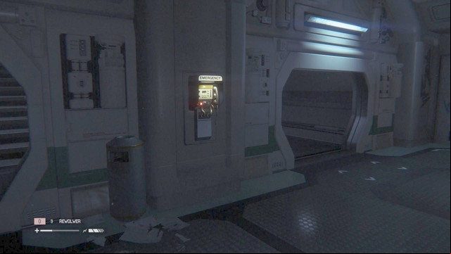 After talking to Samuels and Taylor, go left and use the save console, then go back to them and walk through the nearest door - Find Taylor - Walkthrough - Alien: Isolation - Game Guide and Walkthrough