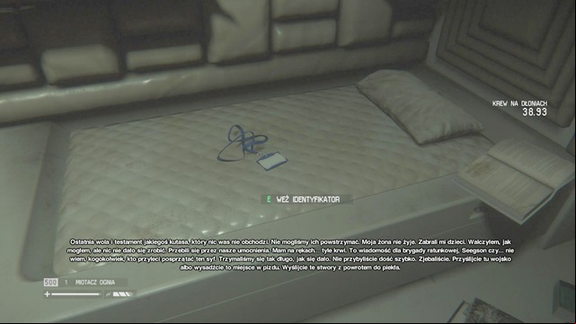 An ID Tag lies on a bed next to a body (the room can be accessed once you turn on the generator) - Lorenz Systech Spire - Missing persons and Archive Logs - Alien: Isolation - Game Guide and Walkthrough