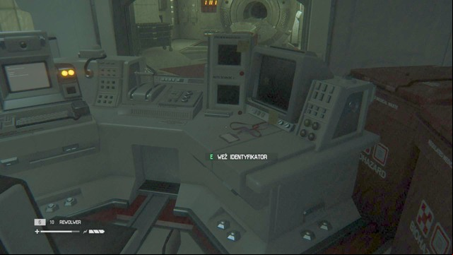 An ID Tag lies on a desk in the first room - San Cristobal Medical Facility: Basic care unit - Missing persons and Archive Logs - Alien: Isolation - Game Guide and Walkthrough