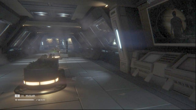 Walk out of the elevator and search the room - Find a way to the Colonial Marshal Bureau - Walkthrough - Alien: Isolation - Game Guide and Walkthrough