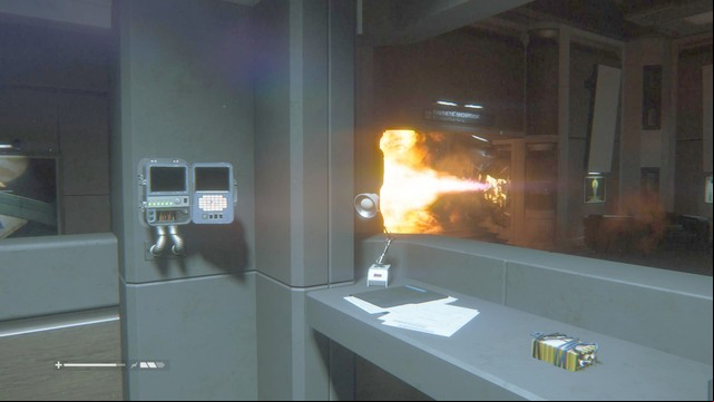 Walk to the right, then enter a small room nearby - Find Samuels in Seegson Synthetics - Walkthrough - Alien: Isolation - Game Guide and Walkthrough