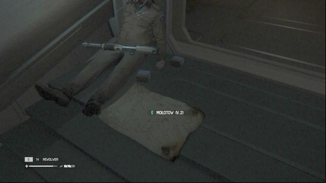 Walk to the next room, and you will find some ammo and a blueprint for a Molotov upgrade - Find Samuels in Seegson Synthetics - Walkthrough - Alien: Isolation - Game Guide and Walkthrough
