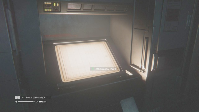 At the end of the room, you will find a vent shaft, and a map update console on the right - Investigate the central reactor - Walkthrough - Alien: Isolation - Game Guide and Walkthrough