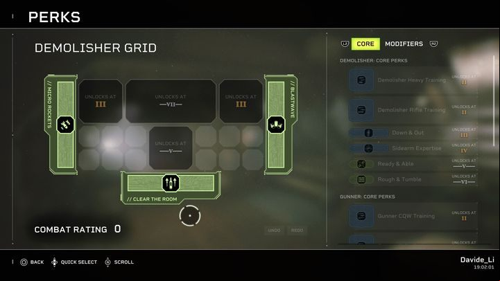 Equipping the perks is simple, but you need to know that their arrangement matters - Aliens Fireteam Elite: Perks - Basics - Aliens Fireteam Elite Guide