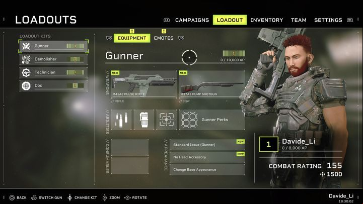 Gunner is the most common class - Aliens Fireteam Elite: Character classes - Basics - Aliens Fireteam Elite Guide