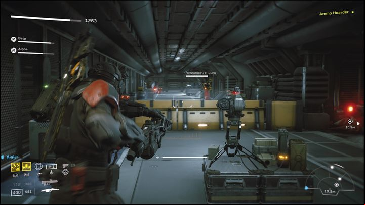 In the next room, you'll have to replenish turret ammo once again - Aliens Fireteam Elite: Breach - walkthrough - The only safe option - Aliens Fireteam Elite Guide