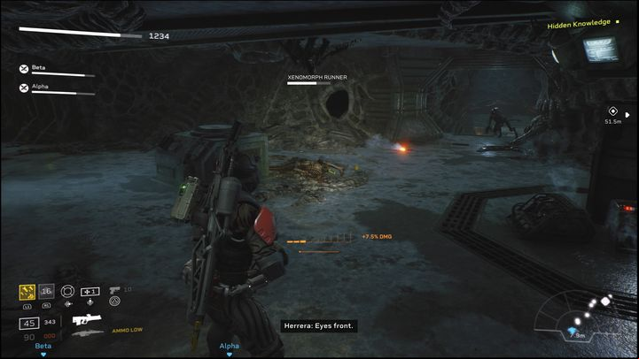 When you're at the bottom, you'll discover Xeno nests - Aliens Fireteam Elite: Search - walkthrough - The only safe option - Aliens Fireteam Elite Guide