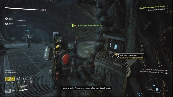 Restock and head to the terminal - Aliens Fireteam Elite:Regicide - walkthrough - The only safe option - Aliens Fireteam Elite Guide