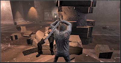 Once you've taken the arm, go back to the large which is located next to a closed gate - Episode 5 Scene 4 - Episode 5 - Alone in the Dark - Game Guide and Walkthrough