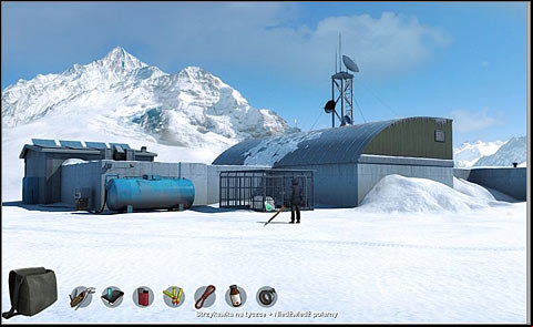 Head to the cage - in the meantime the bear is awaken - Give the bear first dose of medicine - Day 1 - Alpha Polaris - Game Guide and Walkthrough