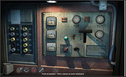 Now go to the generator cabinet, open it and use an empty syringe on an antifreeze pipe (upper right corner of the ) - Return to the building - Night 4 - Alpha Polaris - Game Guide and Walkthrough