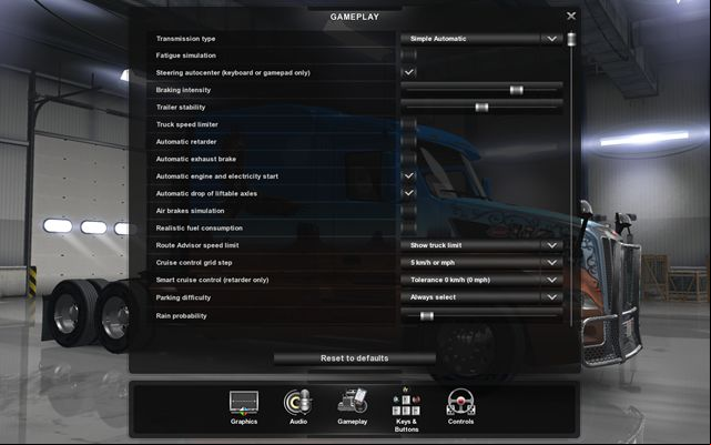Gearbox type - You can change your gearbox type here - Settings - Game configuration - American Truck Simulator - Game Guide and Walkthrough