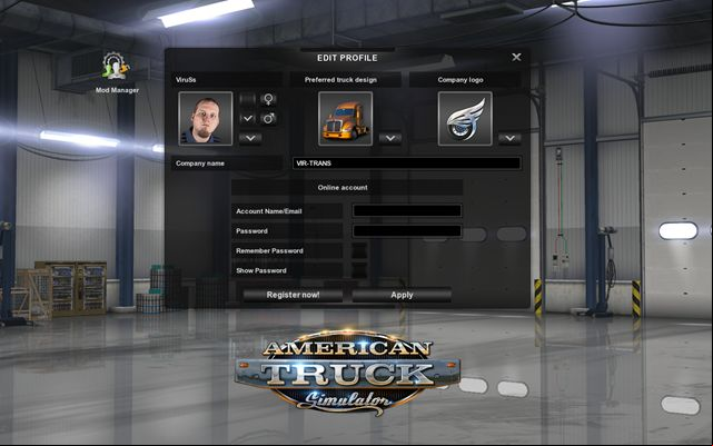 The game allows you to connect your profile with online created on website www - Online - First steps - American Truck Simulator - Game Guide and Walkthrough