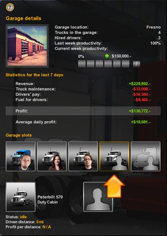 Bought trucks should not stand and wait in the garage - Owner of a company - Career - American Truck Simulator - Game Guide and Walkthrough