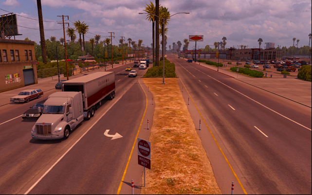 The game offers city roads, roads connecting cities and highways - Types of roads and speed limits - Game world - American Truck Simulator - Game Guide and Walkthrough
