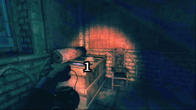 You will find the next one in the storage, where you also find the candlestick fragment - The Church | Collectibles - Collectibles - Amnesia: A Machine for Pigs Game Guide