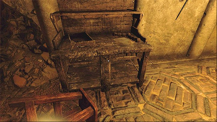 Go down the stairs and optionally examine the shelves on the right side - on one of the lower ones, behind the vases, there are more matches hidden - Amnesia Rebirth: The Cistern - walkthrough, secrets - Walkthrough - Amnesia Rebirth Guide