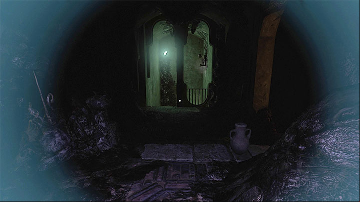 The new path leads to the gate with a wheel - use it and run forward - Amnesia Rebirth: The Cistern - walkthrough, secrets - Walkthrough - Amnesia Rebirth Guide