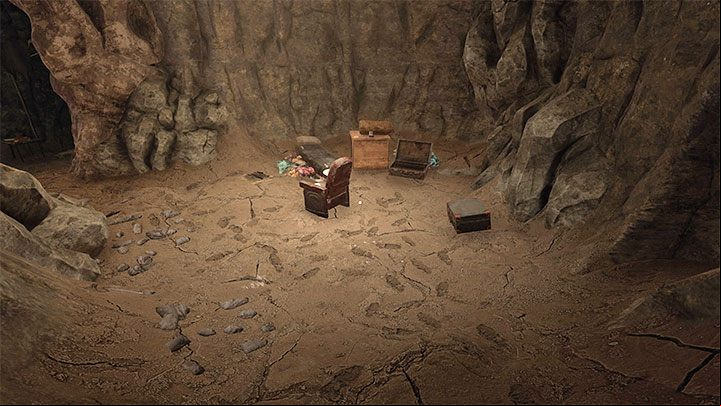 To the left of the place where you obtained the previous secret, you will have the area with the armchair shown in the picture - Amnesia Rebirth: The Caves - walkthrough, secrets - Transition description - Amnesia Rebirth Guide