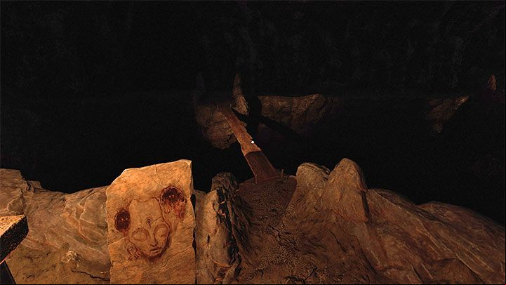 After getting the secret, walk on the narrow plank - Amnesia Rebirth: The Caves - walkthrough, secrets - Transition description - Amnesia Rebirth Guide