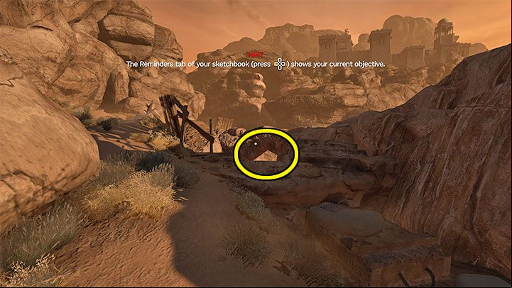 While moving forward, check out the area on the right - Amnesia Rebirth: The Desert Path - walkthrough, secrets - Transition description - Amnesia Rebirth Guide
