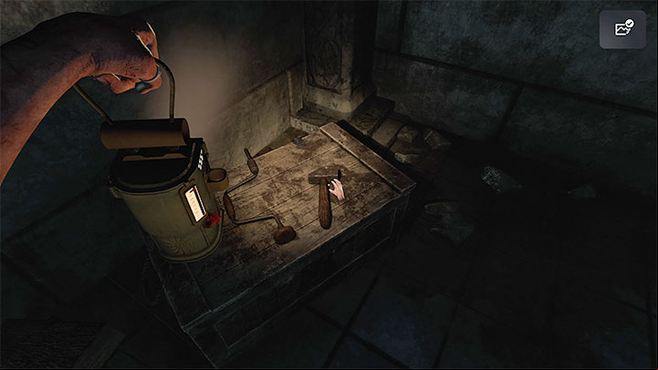 Go through the hole in the wall adjacent to the scaffolding - Amnesia Rebirth: The Portal Chamber (1st visit) - walkthrough, secrets - Walkthrough - Amnesia Rebirth Guide