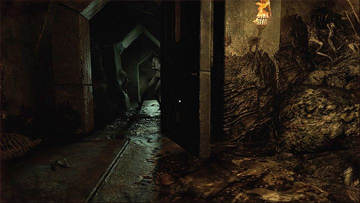 The main exit from the room is blocked by another sleeping ghoul (picture above) - Amnesia Rebirth: The Catacombs - walkthrough, secrets - Walkthrough - Amnesia Rebirth Guide