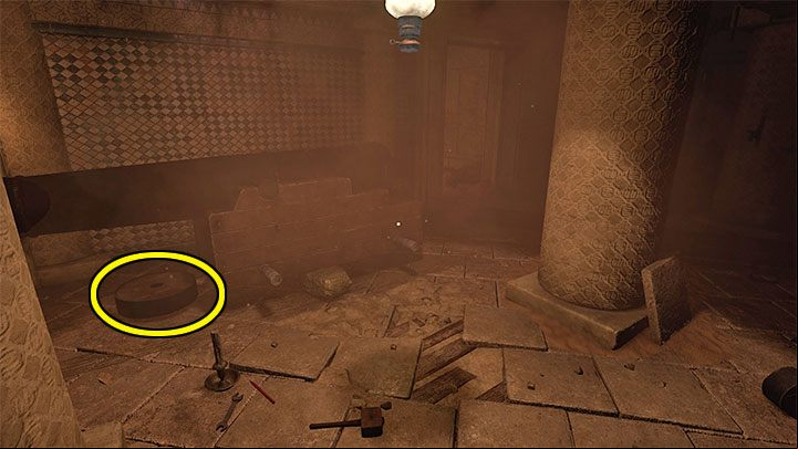 The new puzzle is about "building" a cannon and then pushing it towards the weakened floor to gain access to the room with the radio - Amnesia Rebirth: The Fortress - walkthrough, secrets - Walkthrough - Amnesia Rebirth Guide