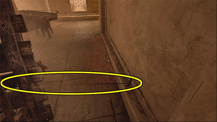 Go through the adjacent corridor, but watch out for the rope trap shown in the picture above - Amnesia Rebirth: The Arsenal - walkthrough, secrets - Transition description - Amnesia Rebirth Guide