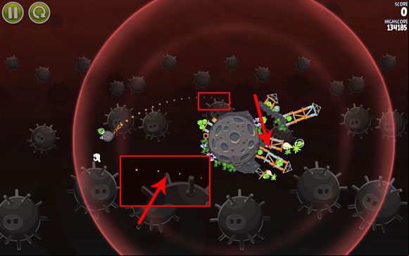 Luck is a minor factor here, but you'll need it nevertheless - Level 3-18 - Danger Zone - Angry Birds Space - Game Guide and Walkthrough