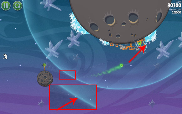 The second bird you need to send all the way to the end - Level 2-18 - Cold Cuts - Angry Birds Space - Game Guide and Walkthrough