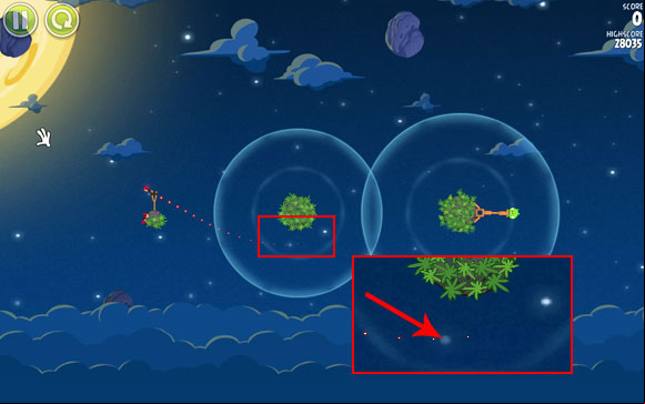A very easy level - you need to knock down the pig to receive the most points - Level 1-5 - Pig Bang - Angry Birds Space - Game Guide and Walkthrough