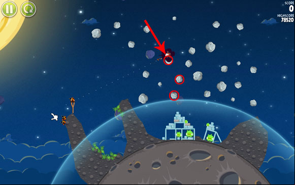 You can also try to push the other asteroid - in a straight line of the same flight path - gaining three