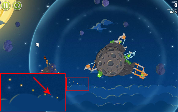 This level is pretty difficult, requiring a lot of attempts in order to achieve the best result using only one bird - Level 1-24 - Pig Bang - Angry Birds Space - Game Guide and Walkthrough