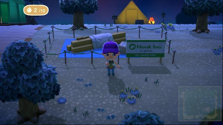 This is how a building under construction looks like. Come back tomorrow or the day after tomorrow. - ACNH: Beginners Guide - Basics - Animal Crossing New Horizons Guide