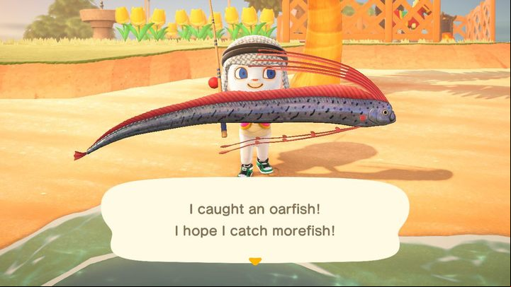 Unfortunately, when we fish, we dont have much influence on what we catch. - ACNH: Easy bells - how to quickly make money? - Gameplay mechanics - Animal Crossing New Horizons Guide