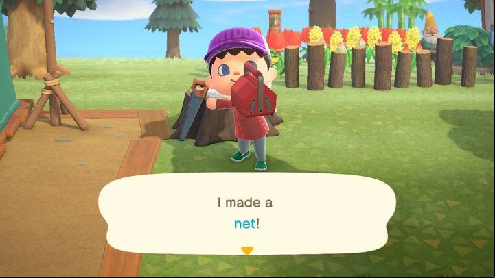 Ans the butterfly net is done! - ACNH: Crafting Guide - Basics - Animal Crossing New Horizons Guide