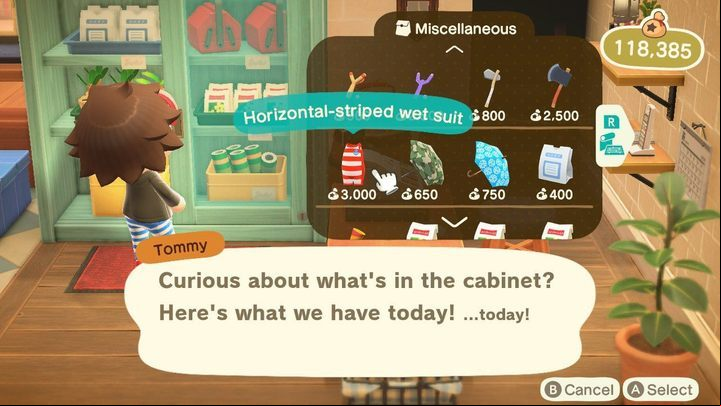 Heres a swimsuit - in the game its called wet suit. - ACNH: Swimming - how to do it? Guide - Gameplay mechanics - Animal Crossing New Horizons Guide