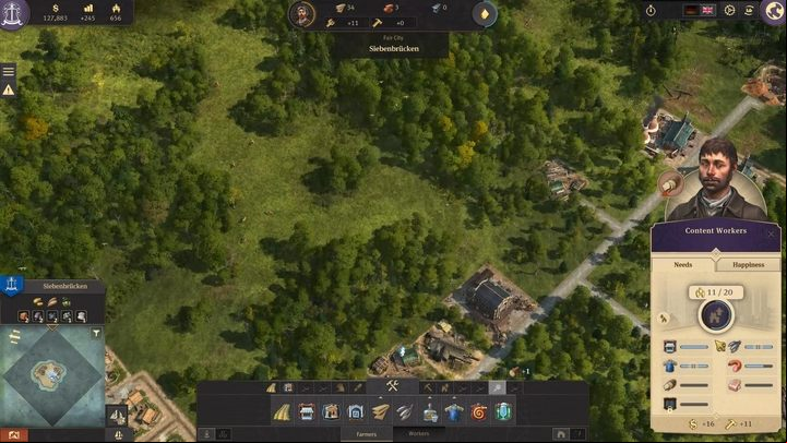 Click on a house or a dweller, and you will be provided with settlers needs and happiness level on the right side of the screen - Anno 1800: Development and dwellers needs - Basics - Anno 1800 Game Guide