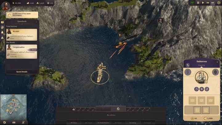 The last objective is to sink the ship and avenge your fathers death - Anno 1800: Chapter 2 - A Sign of Fire Walkthrough - Campaign - Anno 1800 Game Guide