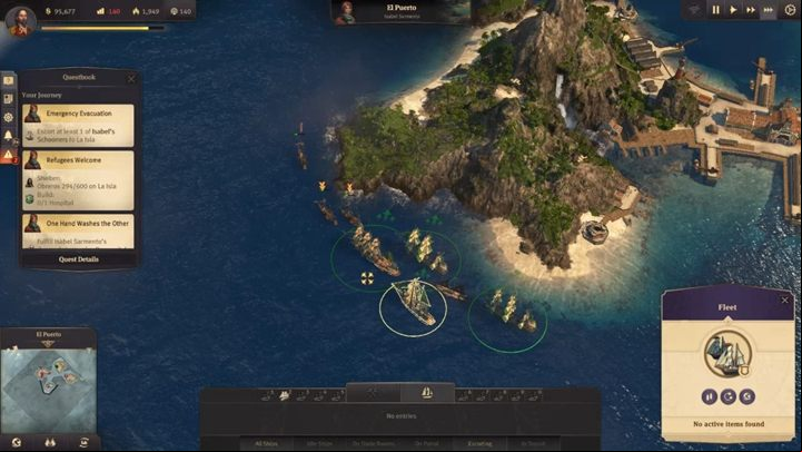 Once the ships reach the New World, send them to Isabel - this will trigger the escort mission - Anno 1800: Chapter 3 - Prosperity Walkthrough - Campaign - Anno 1800 Game Guide
