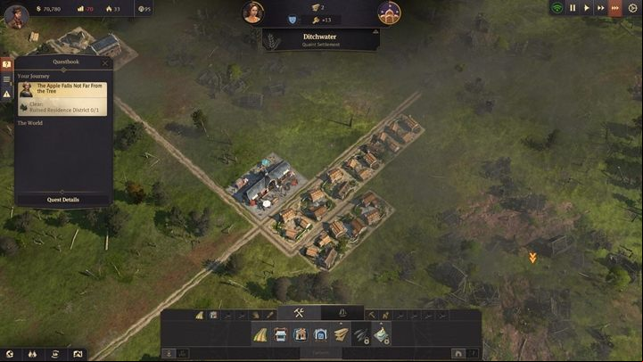Click on the Ruined Residence District and youll destroy the old ruins and expose more space for expansion - Anno 1800: Chapter 1 - A Tale of Two Brothers Walkthrough - Campaign - Anno 1800 Game Guide