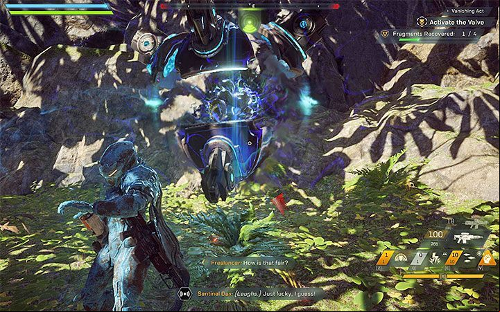 Meet with Commander Vule and then go to the bar - Vanishing Act | Anthem story missions walkthrough - Story missions - Anthem Guide